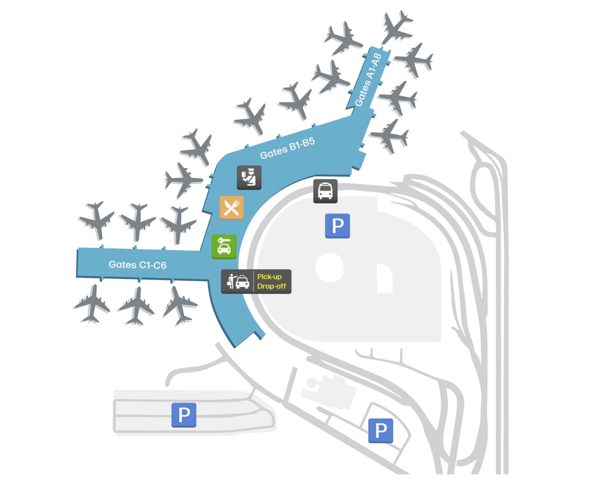 Birmingham Shuttlesworth International Airport Parking Map 2025