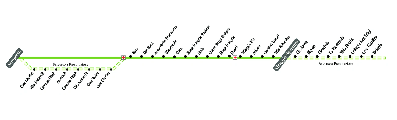Table of Contents Bologna Guglielmo Marconi Airport Bus Line 54 Map 2025