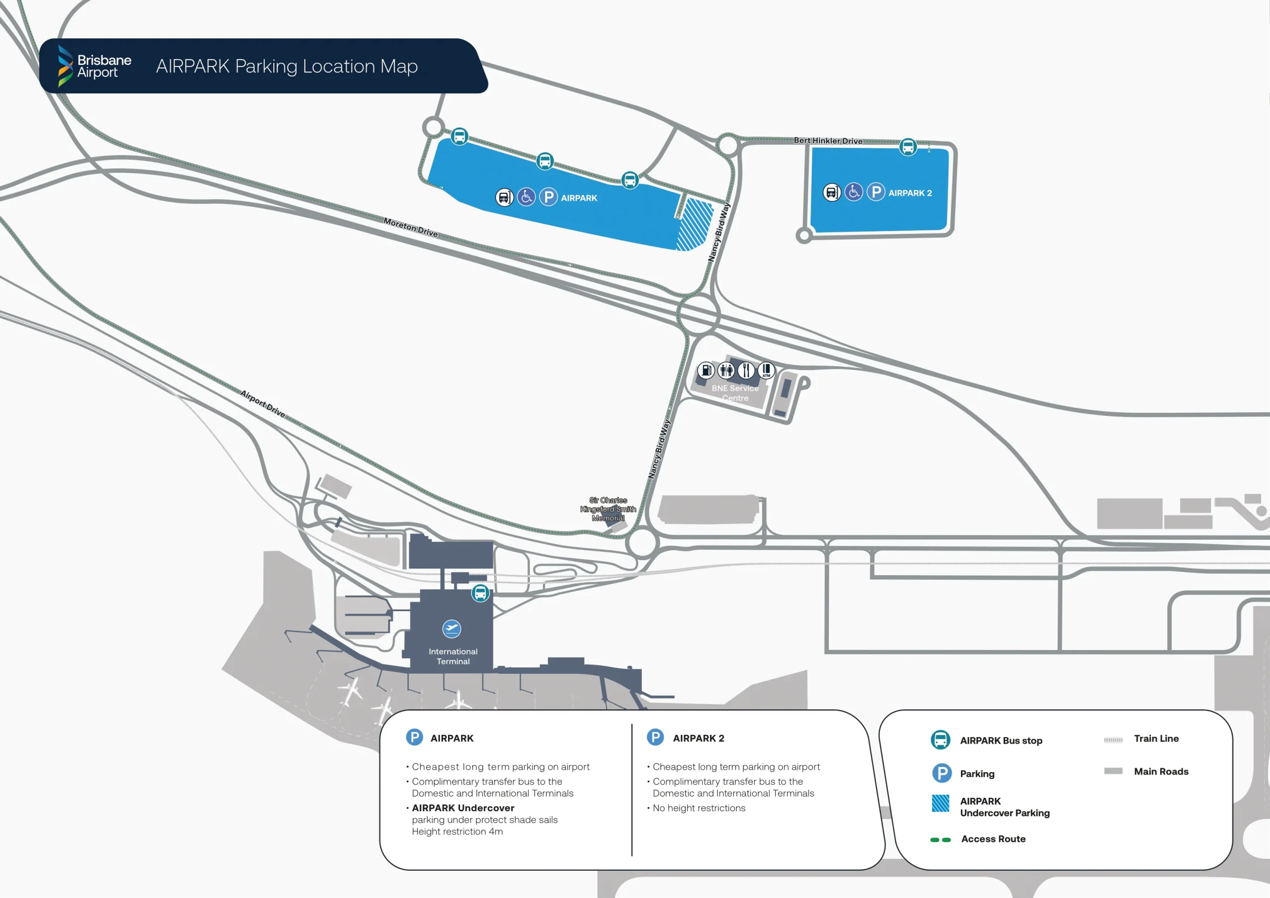 Table of Contents Brisbane International Airport AIRPARK Parking Map 2025
