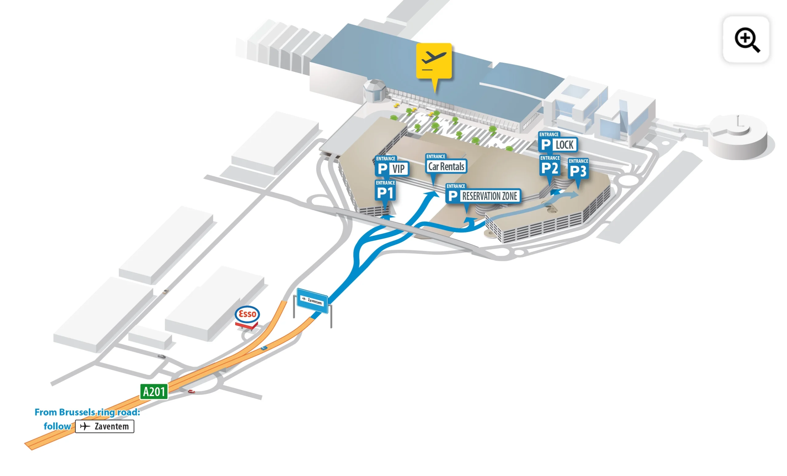 Brussels Airport Pick Up Map 2025