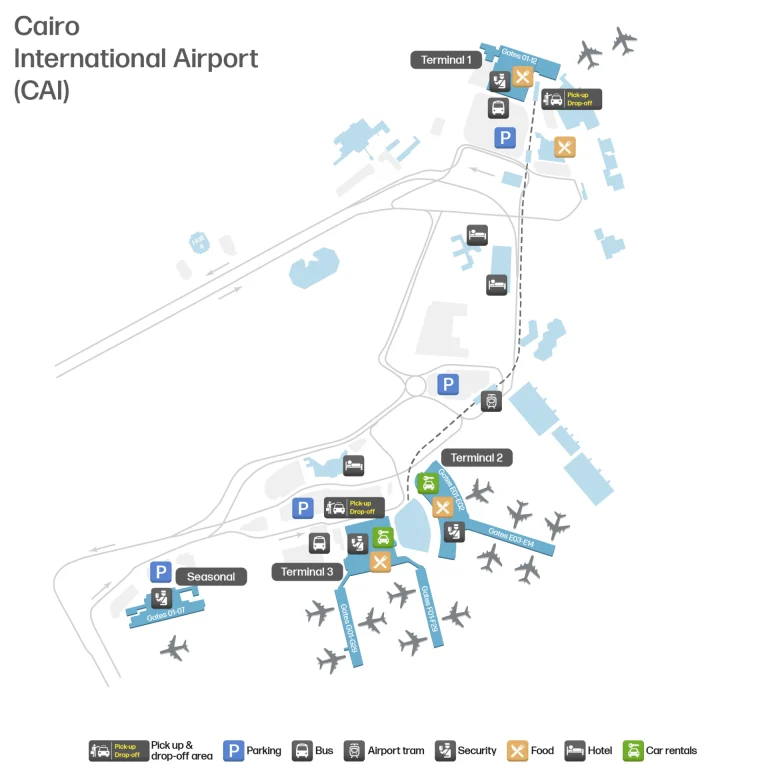 Cairo International Airport Parking Map 2025