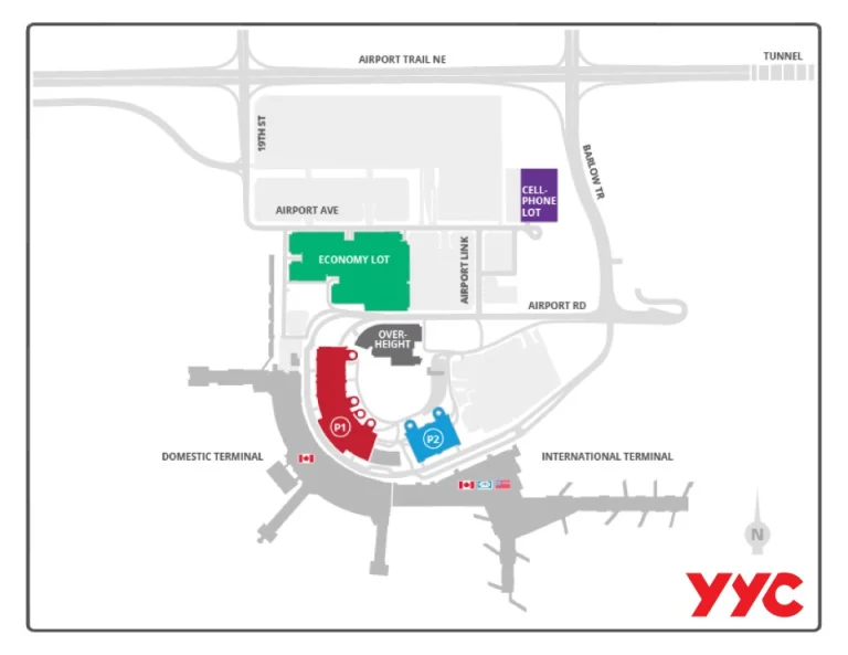 Calgary International Airport Parking Map 2025
