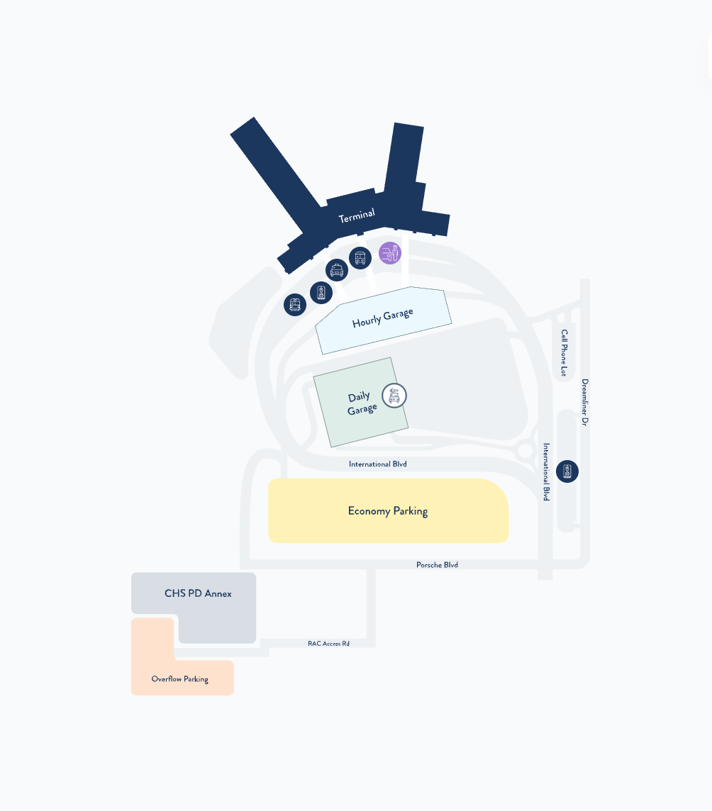 Charleston International Airport Parking Map 2025