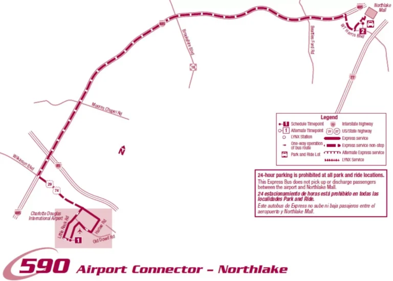 Charlotte Douglas International Airport Connector Nothlake Map 2025-2024