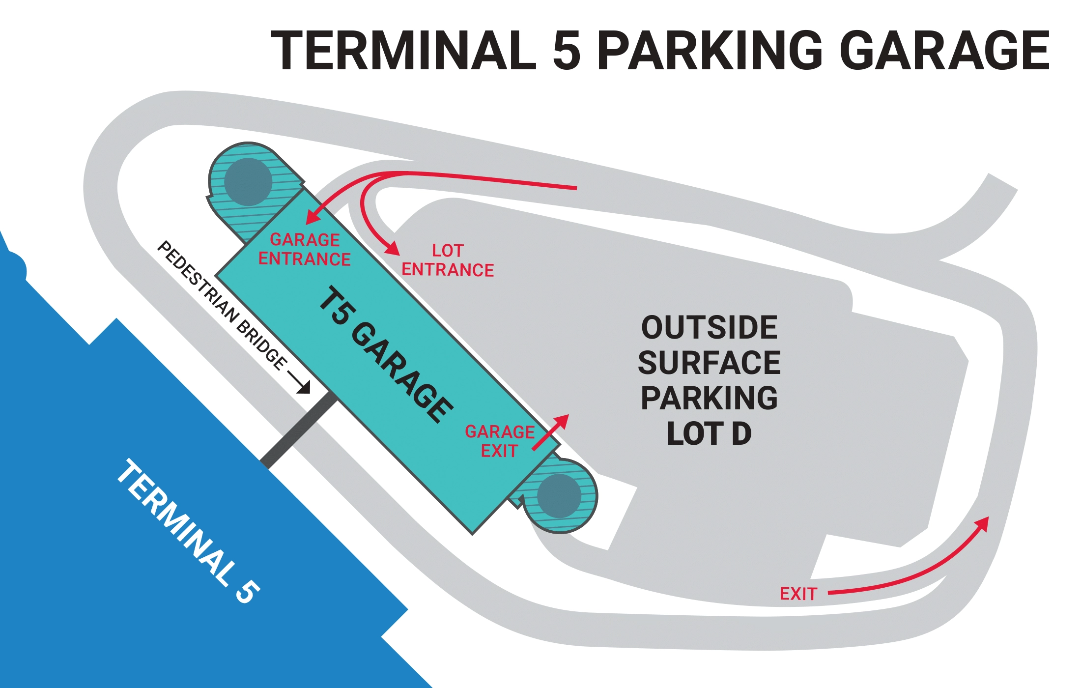 Chicago OHare International Airport Terminal 5 Parking Map 2025
