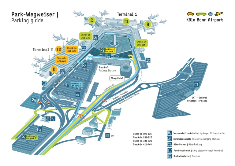 Cologne Bonn Airport Parking Map 2025