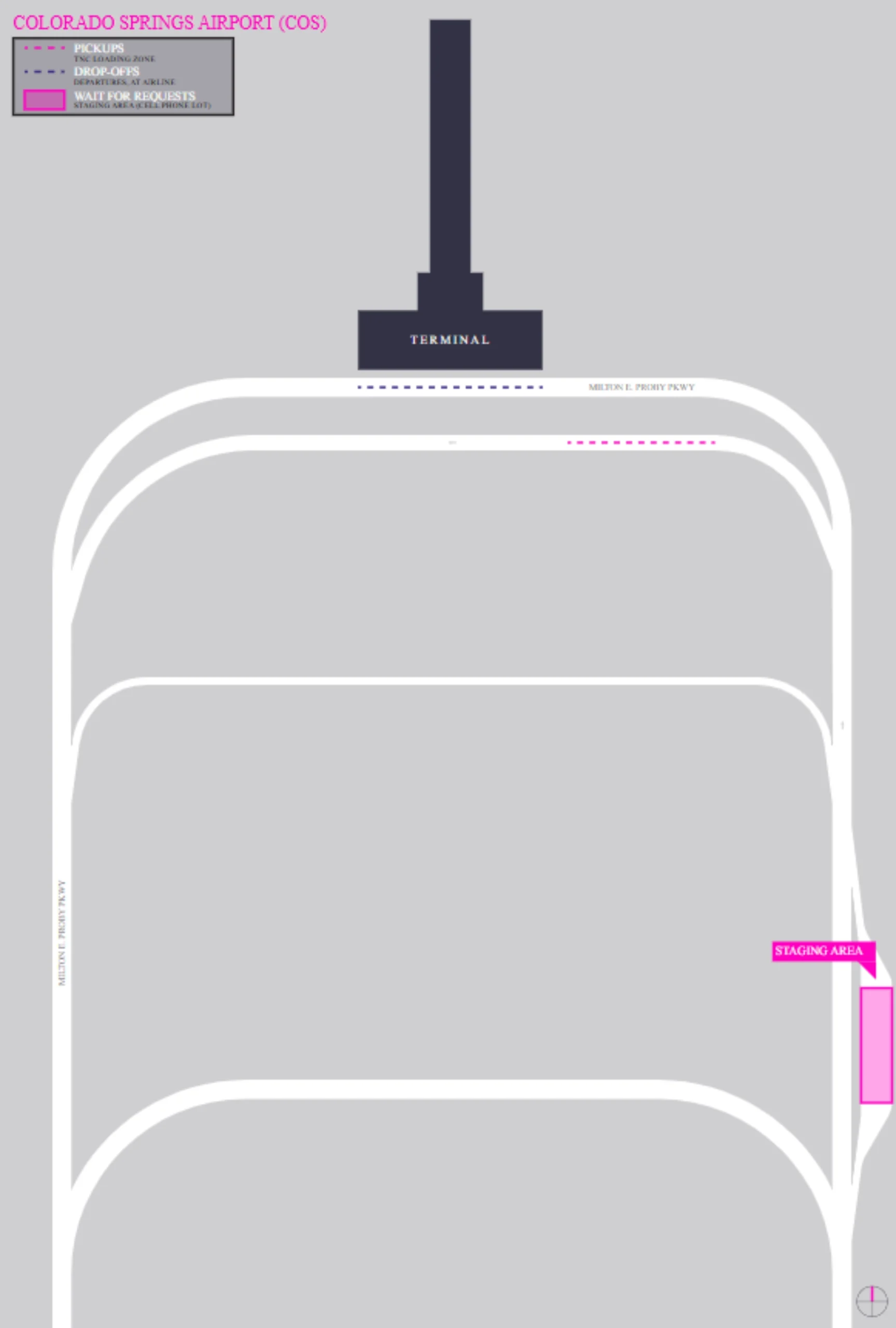 Colorado Springs Airport Lyft Staging Area Map 2025