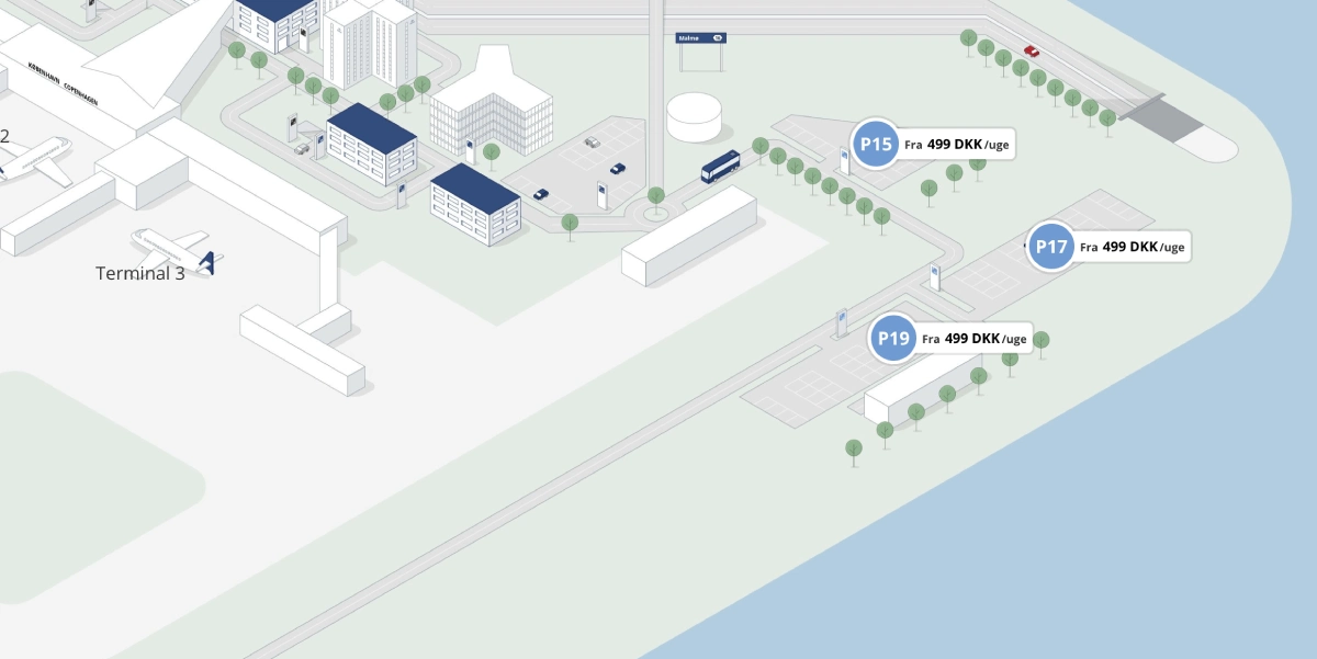 Copenhagen Airport Budget Parking Map 2025
