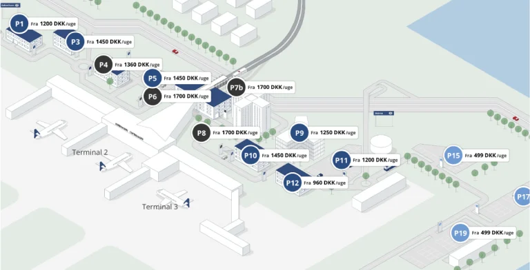 Copenhagen Airport Parking Map 2025