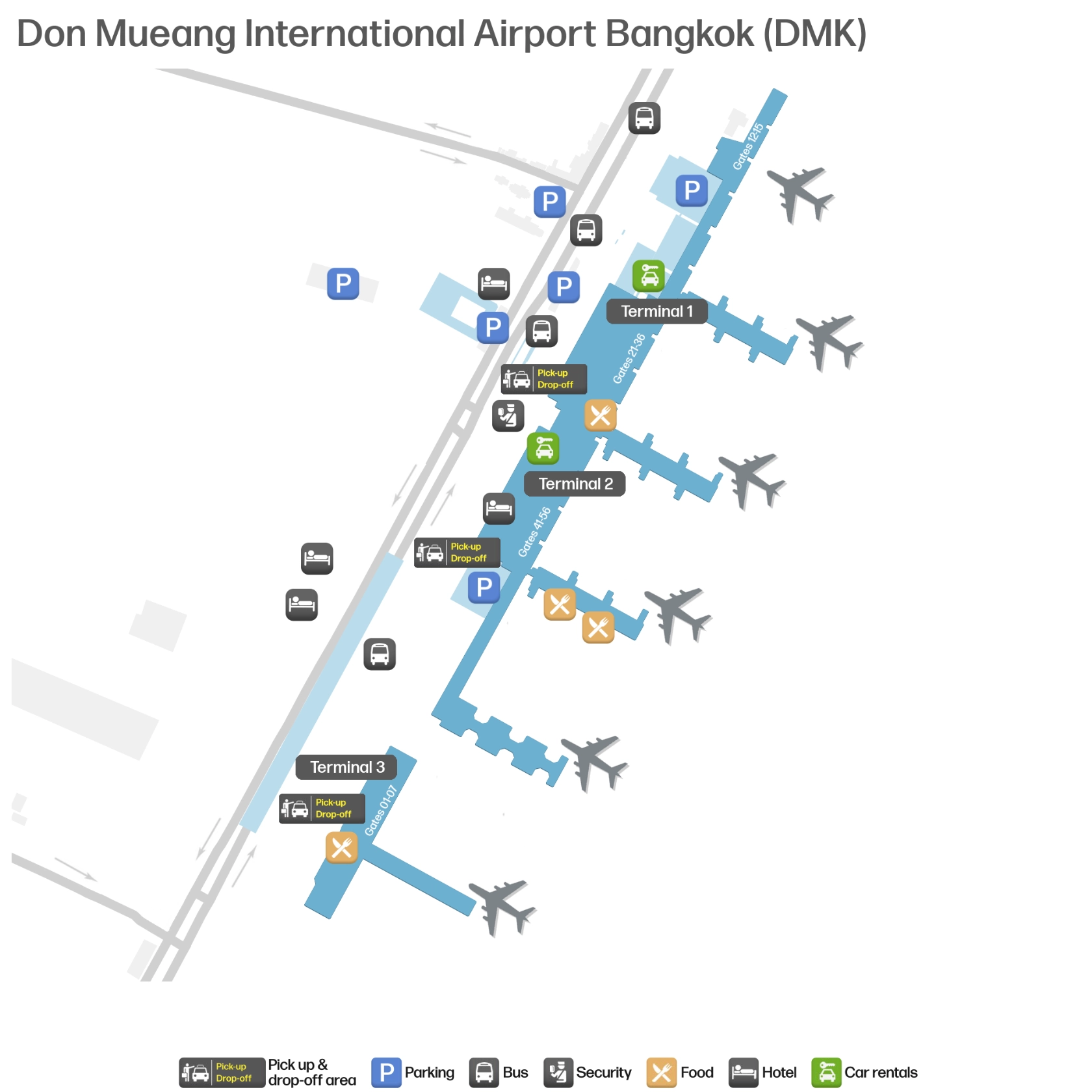 Don Mueang International Airport Parking Map 2025