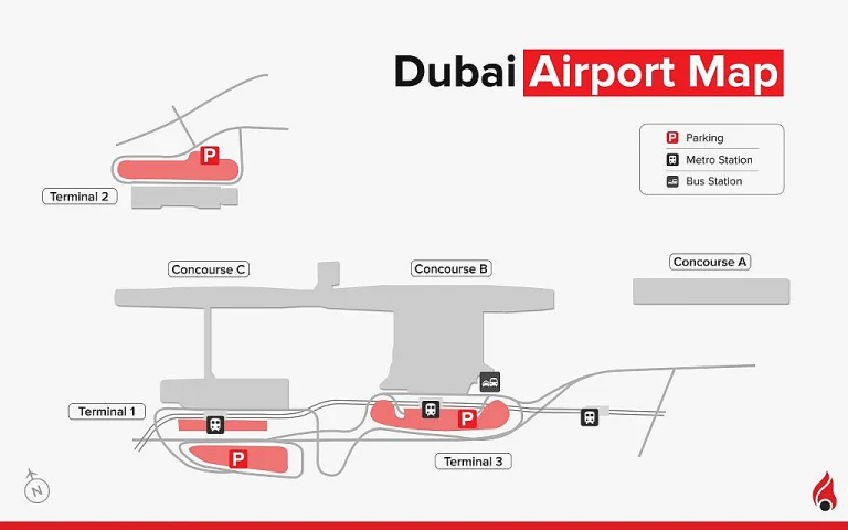 Dubai International Airport Parking Map 2025