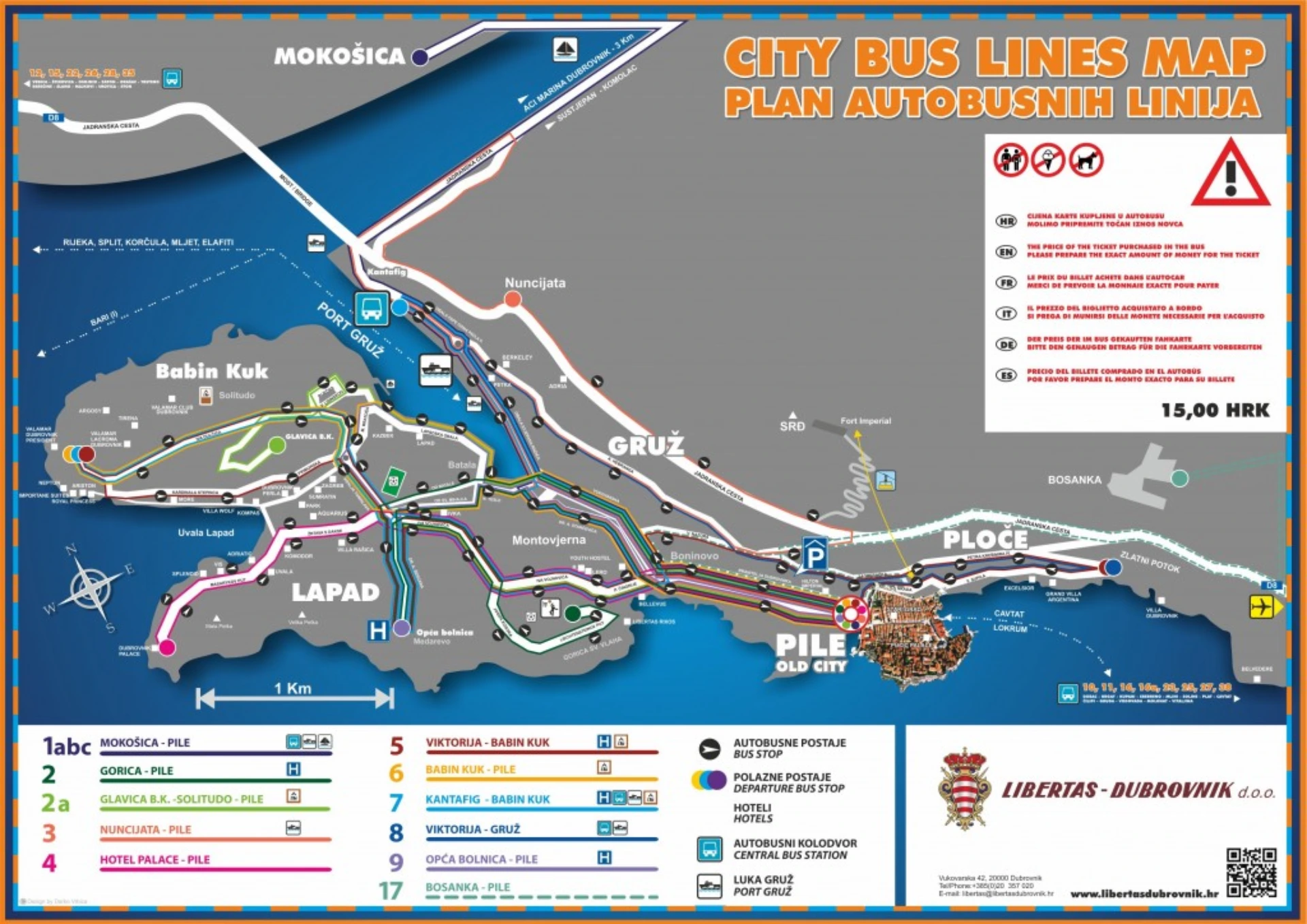 Dubrovnik Airport City Bus Lines Map 2025
Dubrovnik Airport Ground Transportation Map