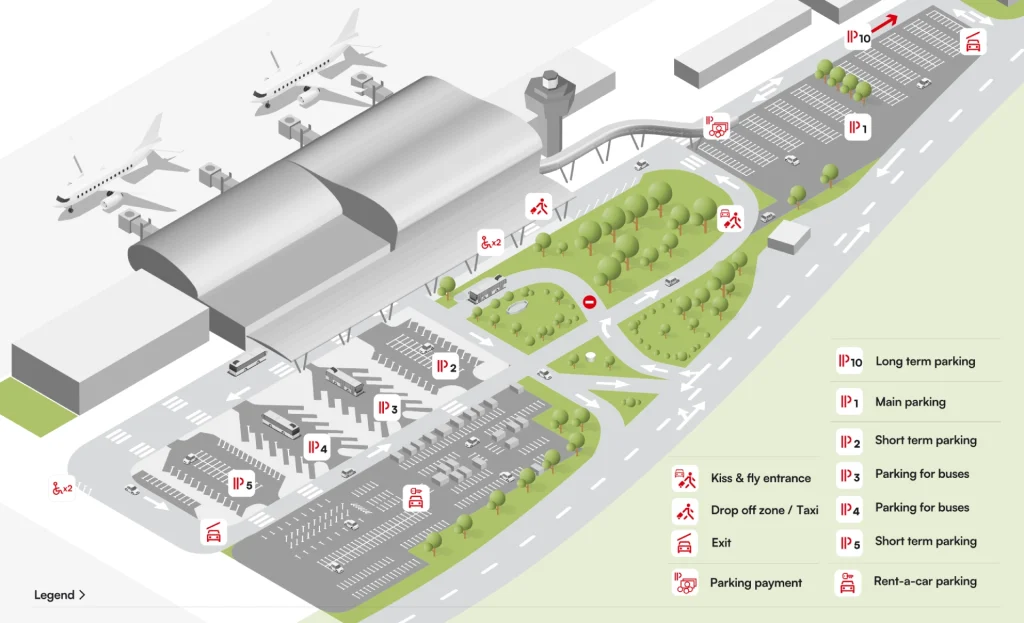 Dubrovnik Airport Parking Map 2025
