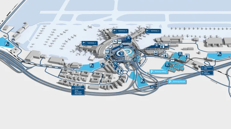 Düsseldorf Airport Parking Map 2025