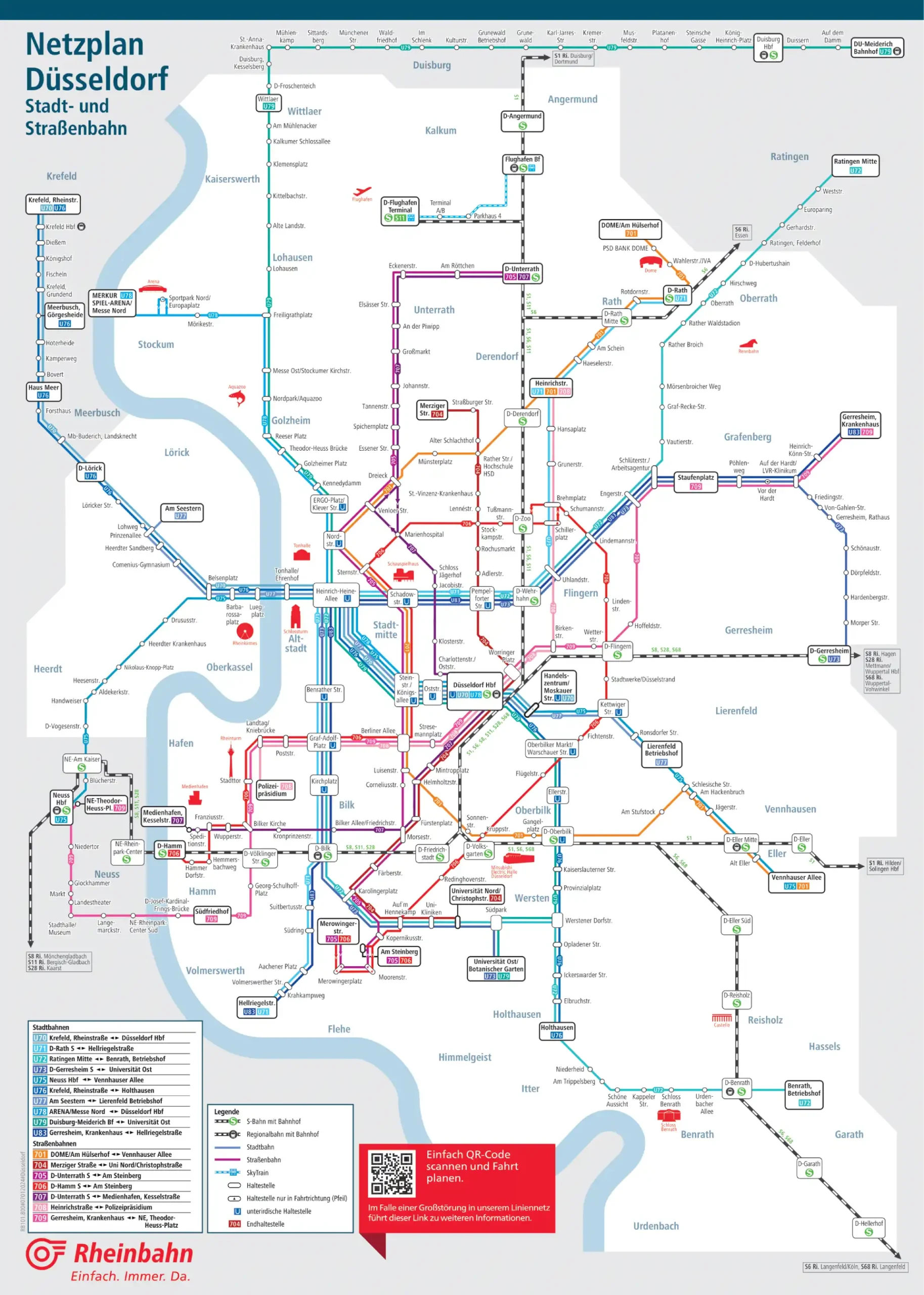 Düsseldorf Airport Rail Network Map 2025