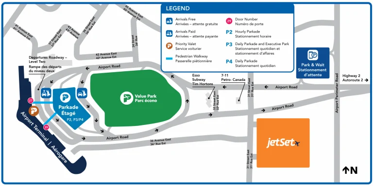Edmonton International Airport Parking Map 2025