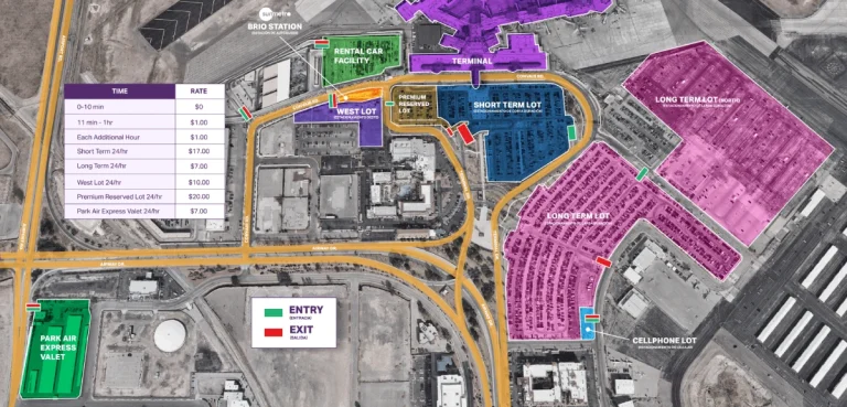El Paso International Airport Parking Map 2025-2024