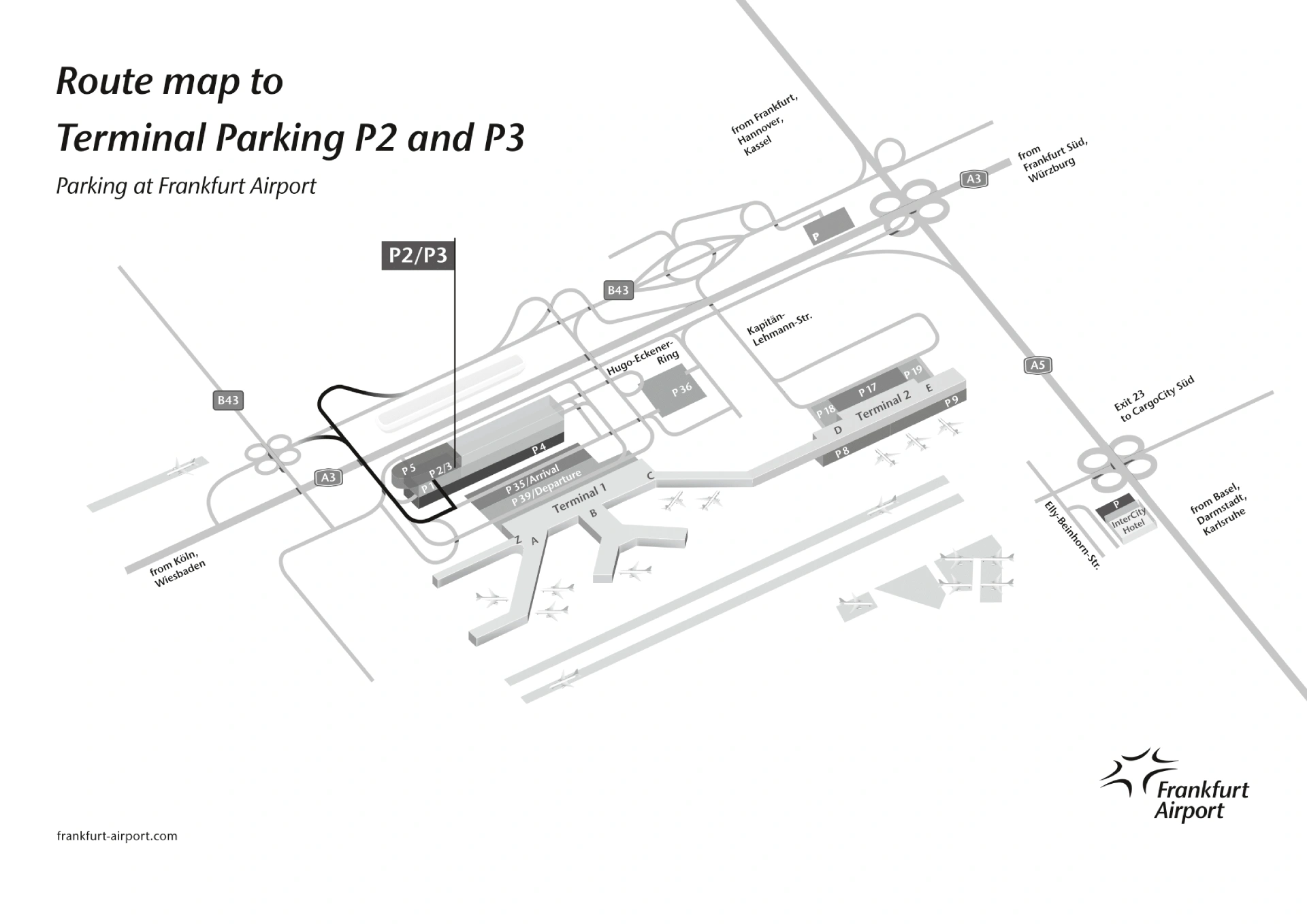 Frankfurt Airport Terminal 1 Parking Route Map 2025