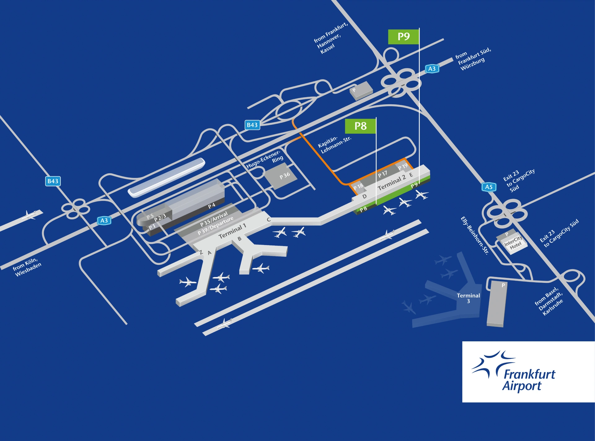 Frankfurt Airport Terminal 2 Parking Map 2025