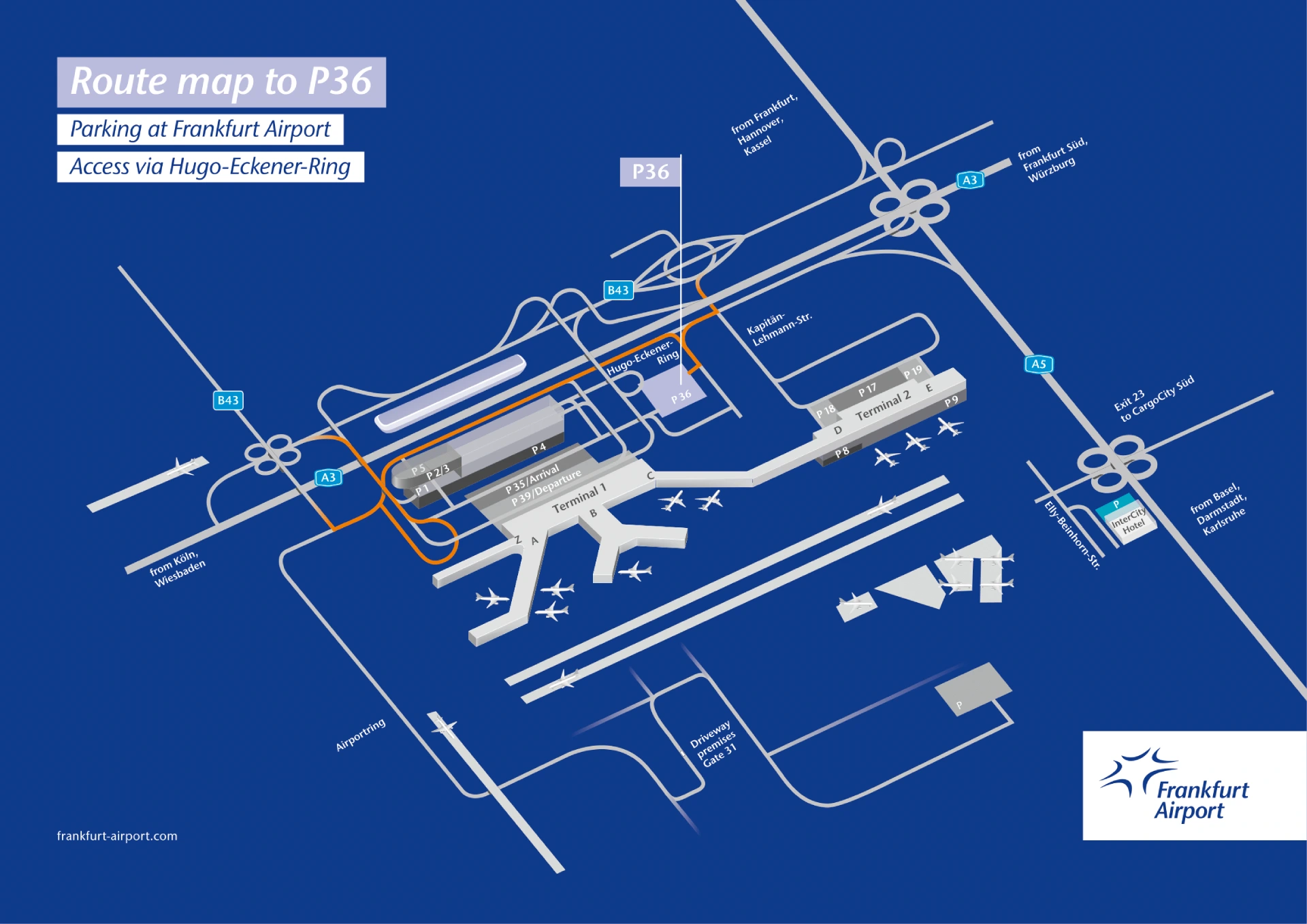 Frankfurt Airport Terminal Bus Parking Map 2025