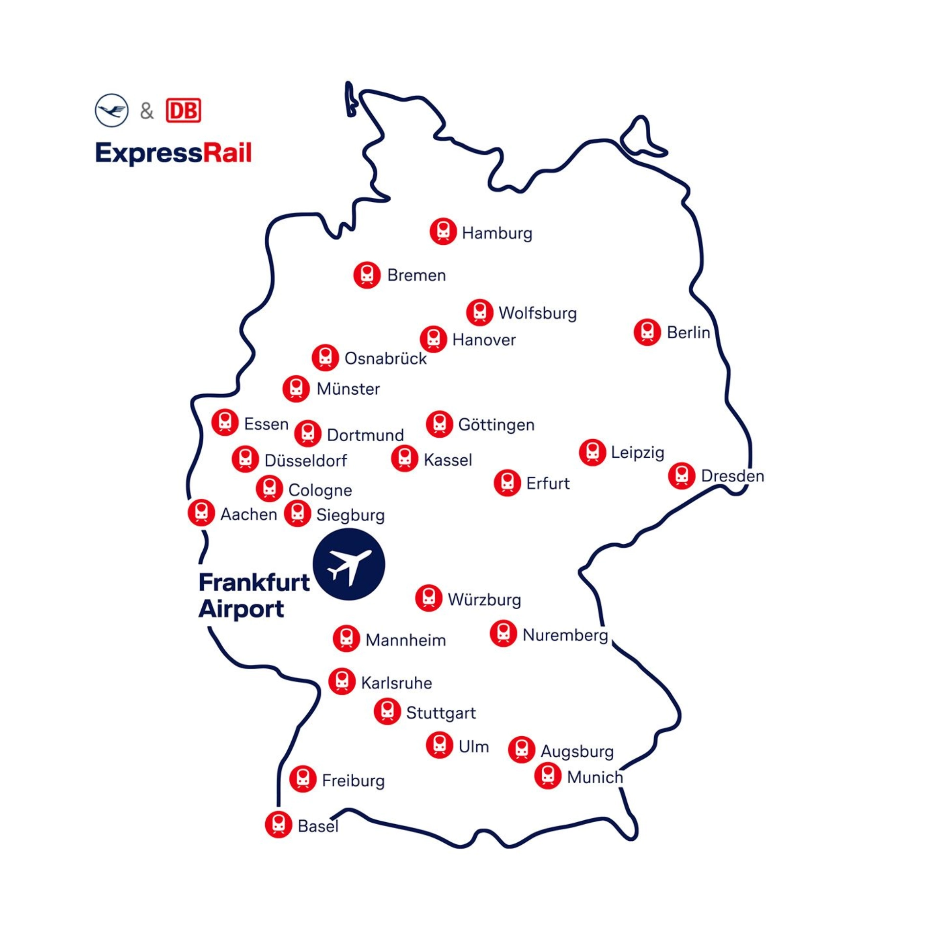Frankfurt Airport Terminal Express Rail Station Map 2025