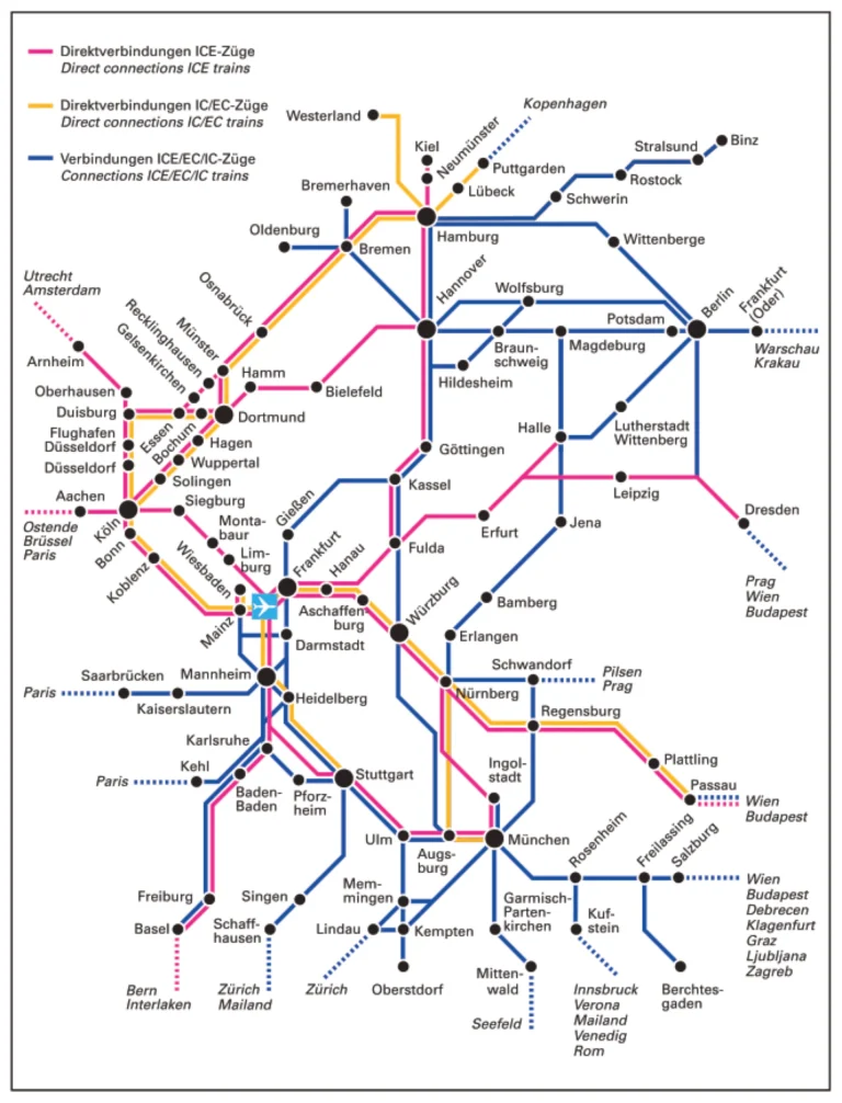 Frankfurt Airport Terminal Railway Map 2025