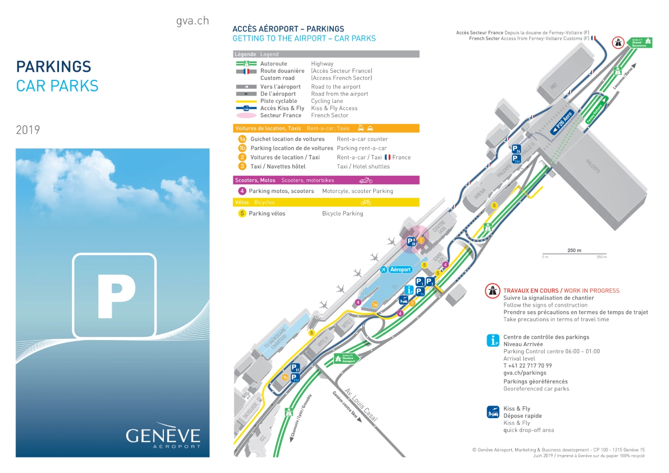 Geneva Cointrin International Airport Car Parking Map 2019-1