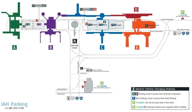 George Bush Intercontinental Airport Parking Map 2025