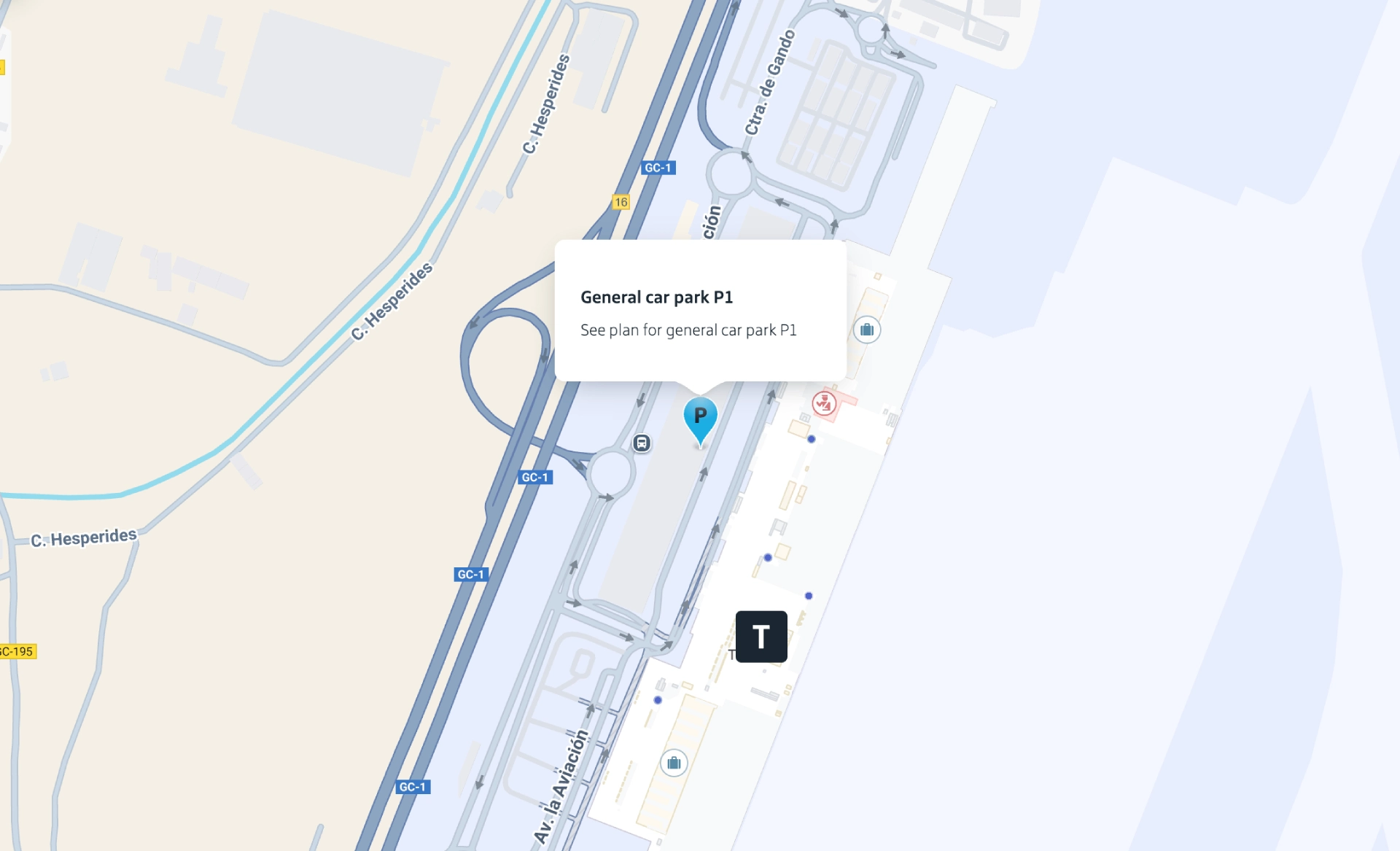 Gran Canaria Airport General Parking Map 2025