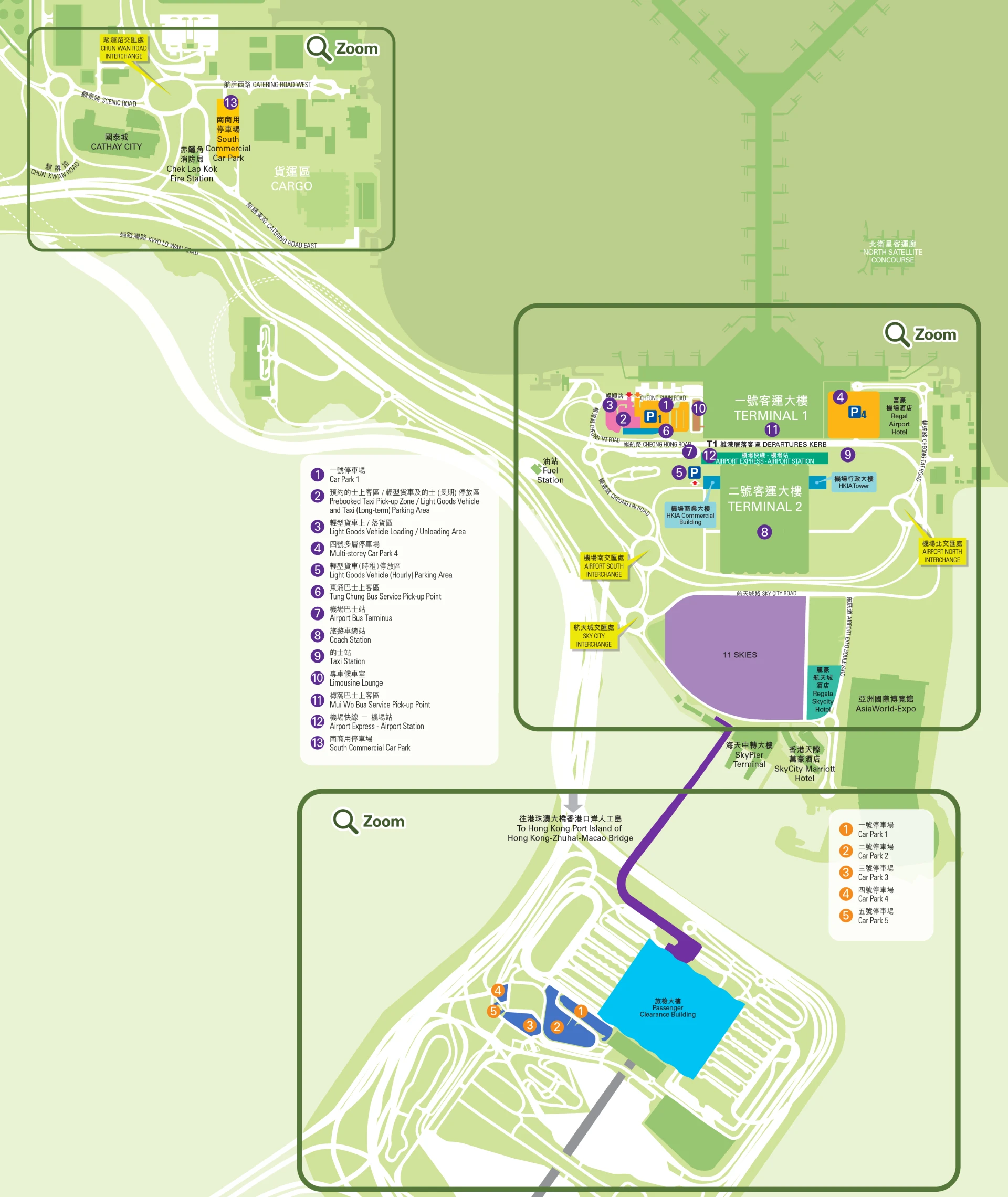 Hong Kong International Airport Parking Map 2025