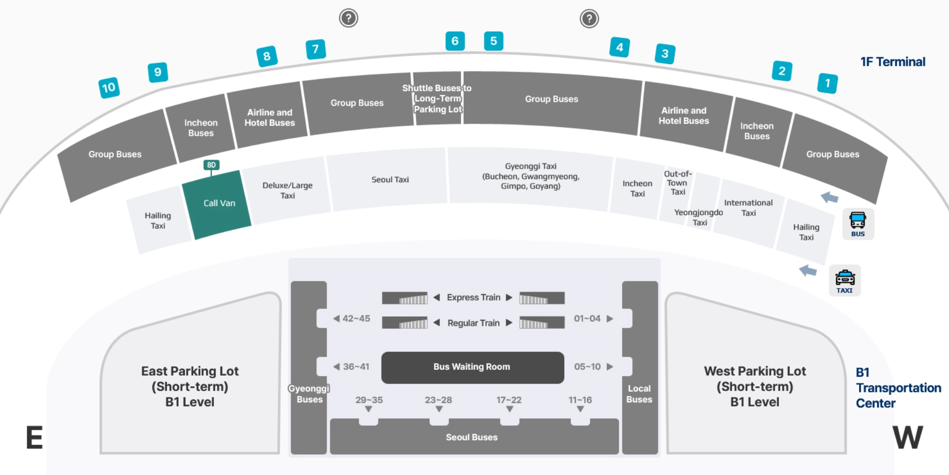 Incheon International Airport T2 Van Services Map 2025