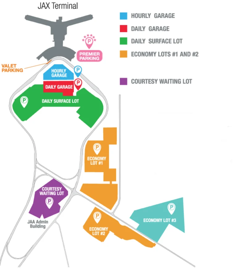 Jacksonville Airport Parking Map 2025