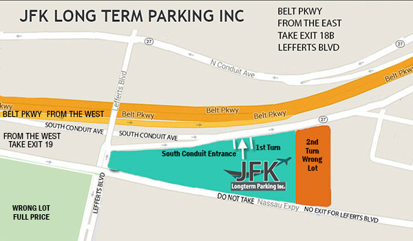 John F Kennedy International Airport Long Term Parking Map 2025-2021