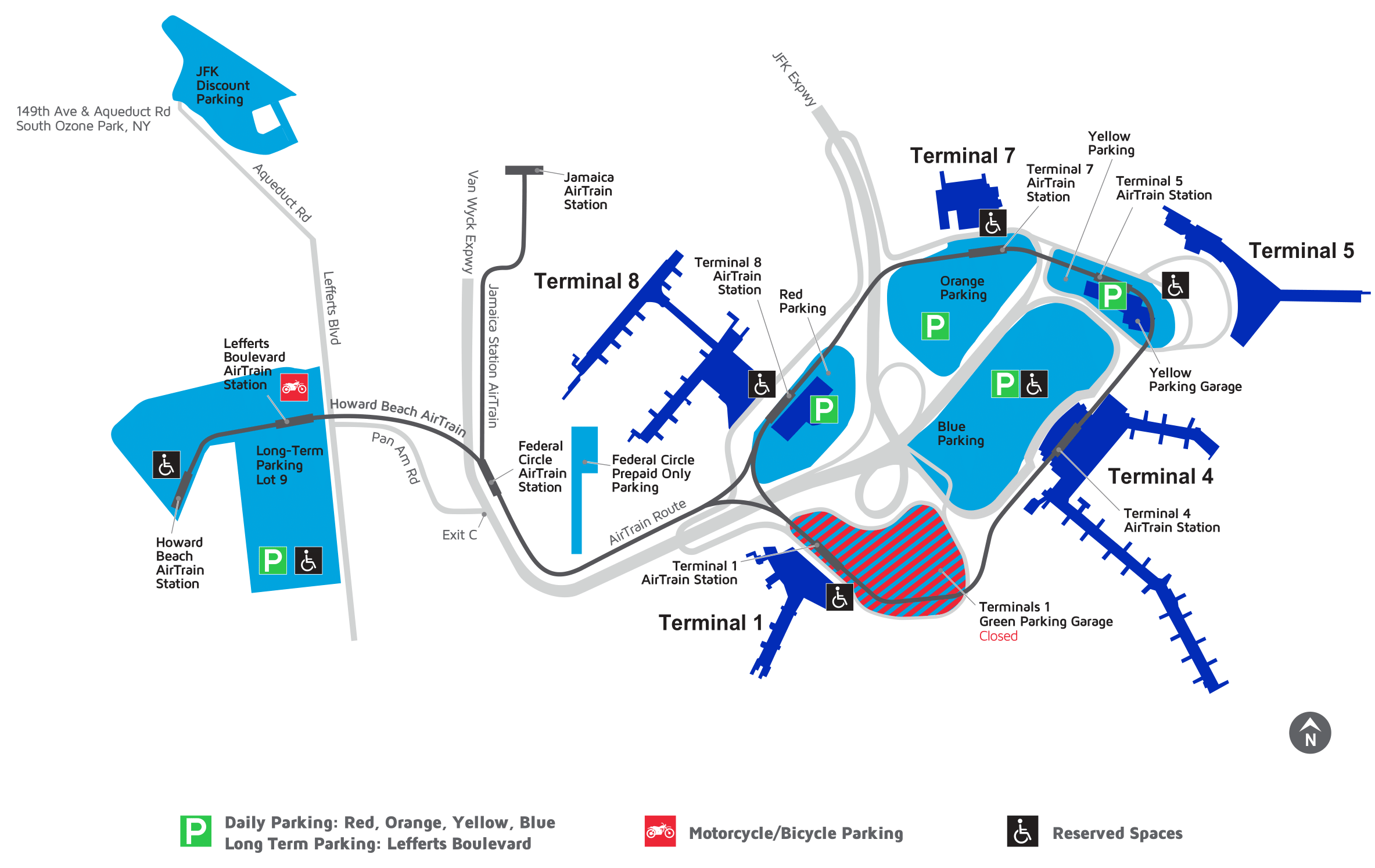 John F Kennedy International Airport Parking Map 2025-2023
