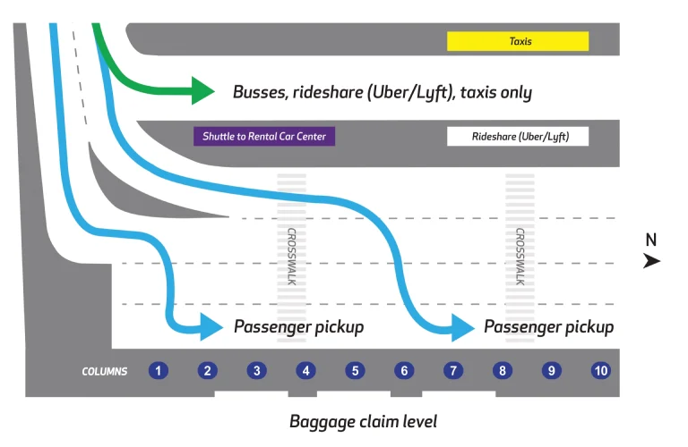 John Glenn Columbus International Airport Ground Transportation Map 2025-1