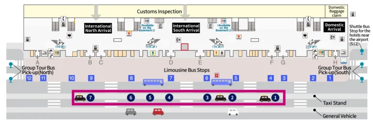 Kansai International Airport Terminal 1 Taxi Stand Map 2025