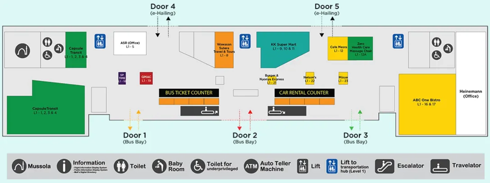 Kuala Lumpur International Airport Bus Services Map 2025-2019