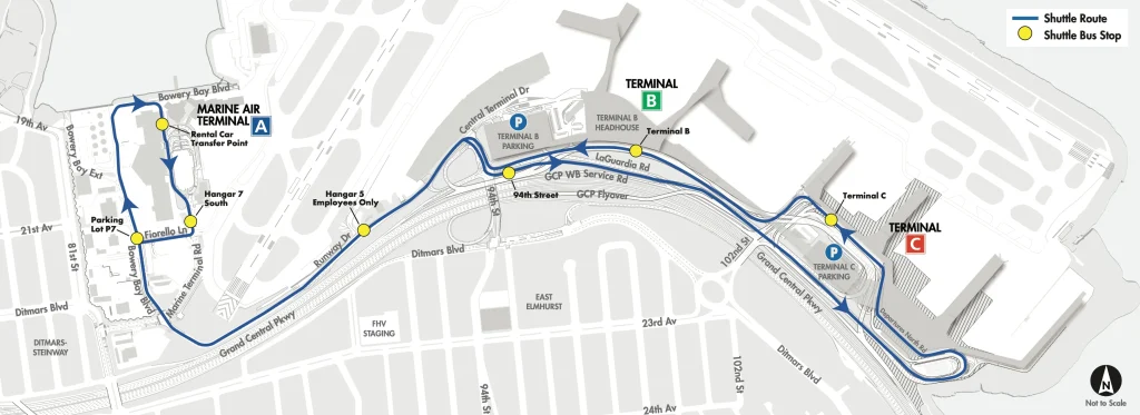 LaGuardia Airport Ground Transportation Map (2025-2022) - All Maps