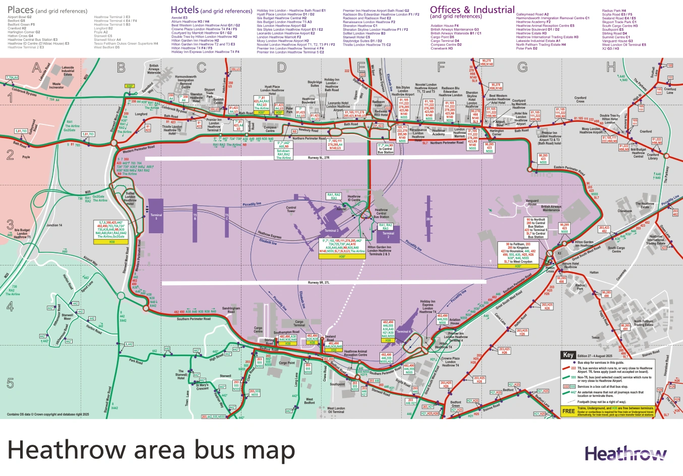London Heathrow Airport Ground Transportation Map 2025