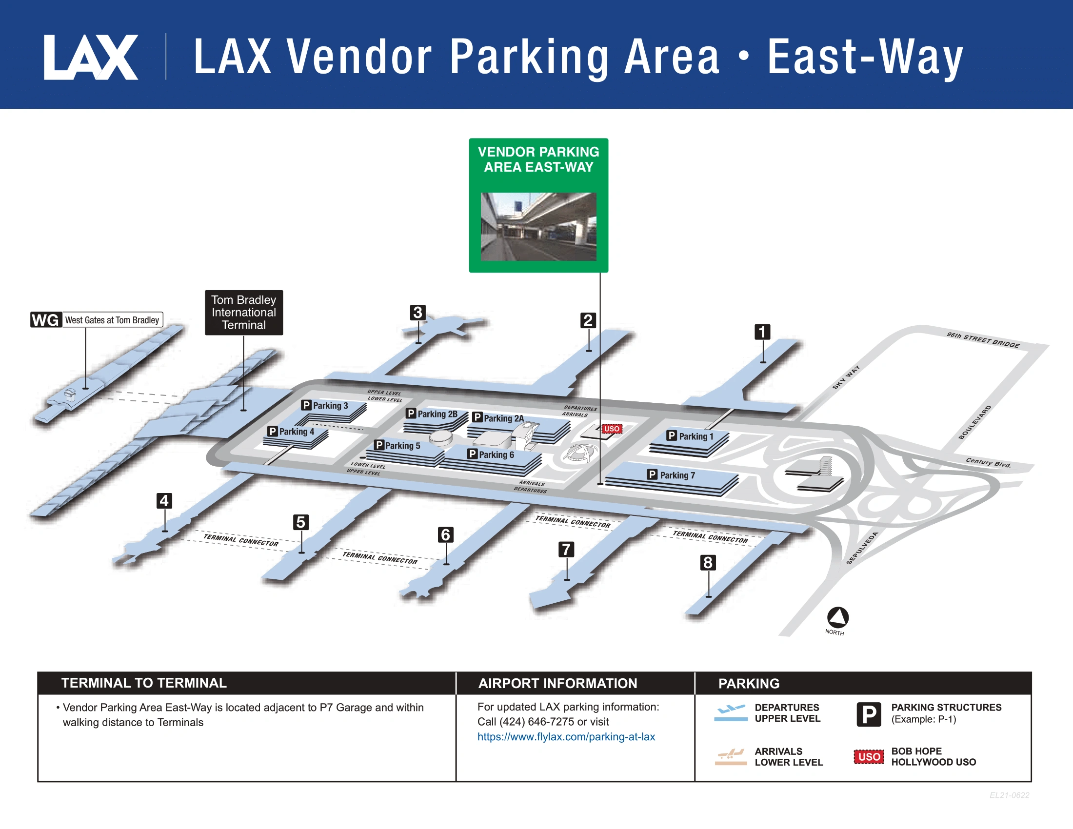 Los Angeles International Airport Vendor Parking Map 2025-2021