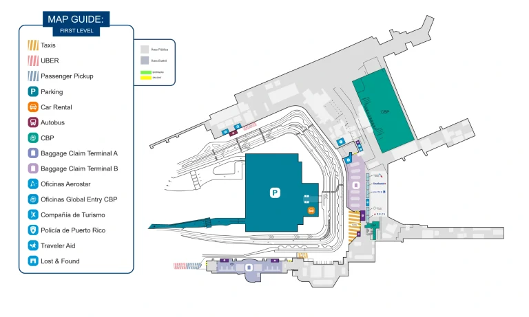 Luis Munoz Marin International Airport Ground Transportation Map 2025
