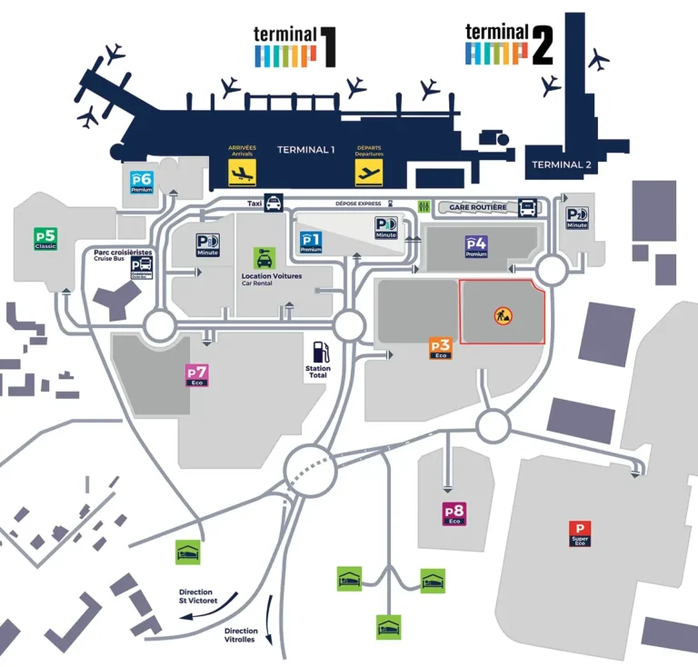 Marseille Provence Airport Parking Map 2025