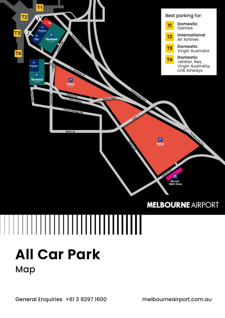 Melbourne Airport Car Parking Map 2025