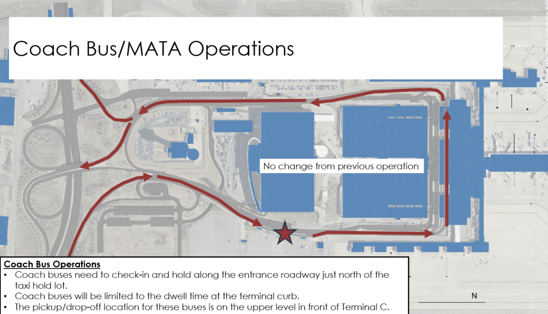 Memphis International Airport Coach and MATA Operations Map 2025