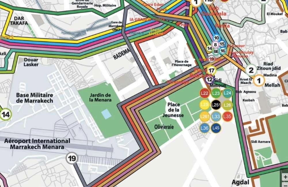 Table of Contents Menara Airport Bus Route Map 2025-2014Menara Airport Ground Transportation Map