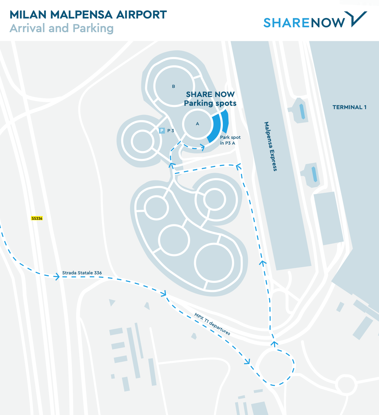 Milan Malpensa Airport Share Now Parking Map 2025
