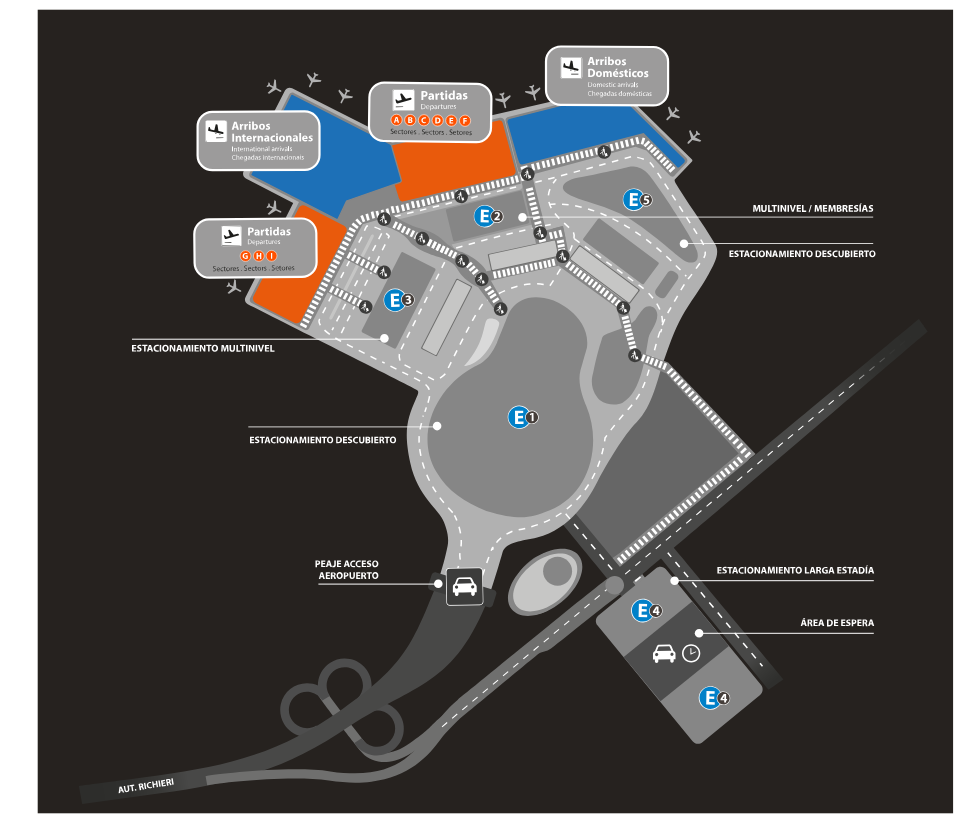 Minister Pistarini International Airport Parking Map 2025