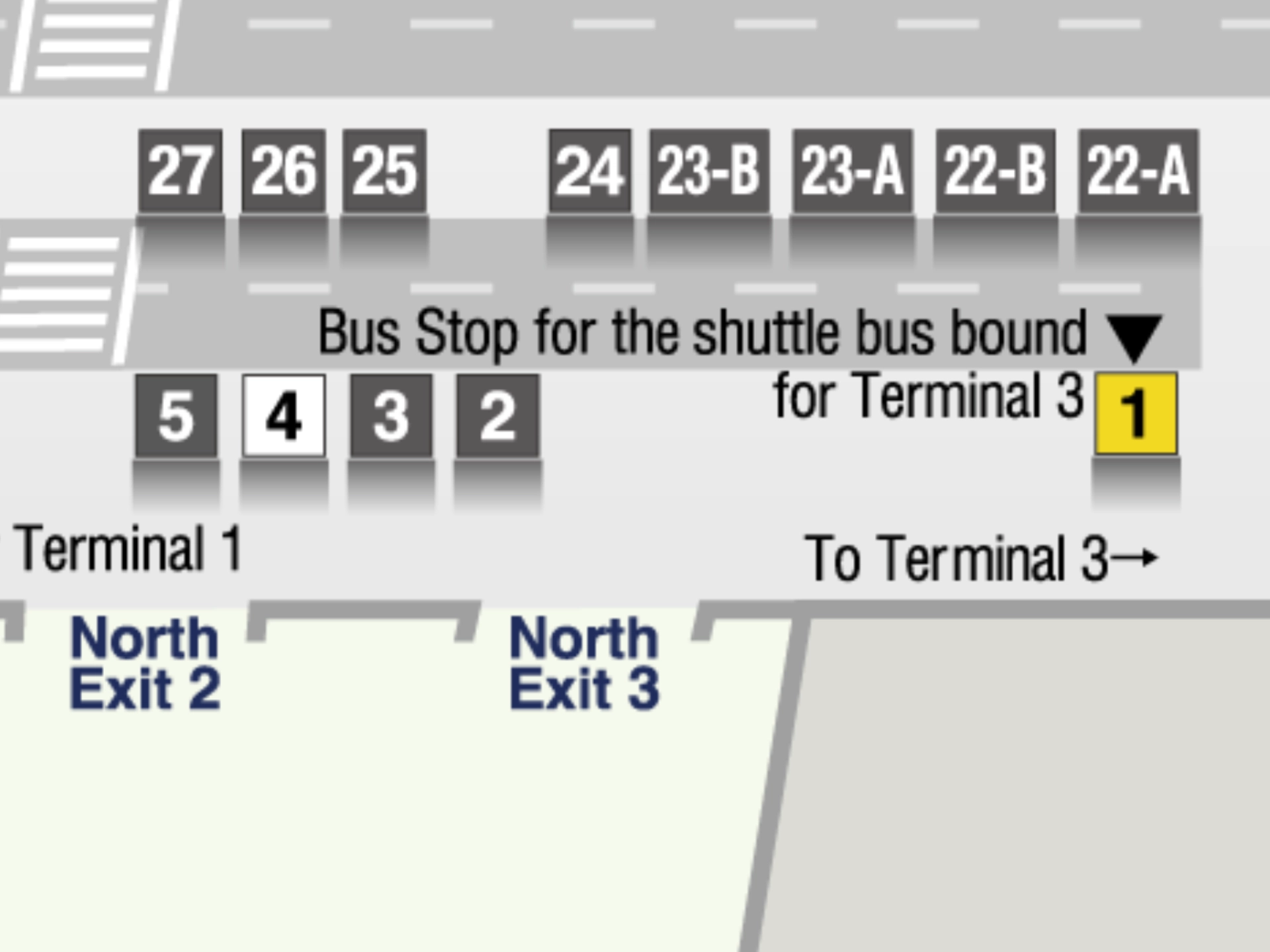 Narita International Airport Terminal 2 Shuttle Bus Stop to T3 Map 2025