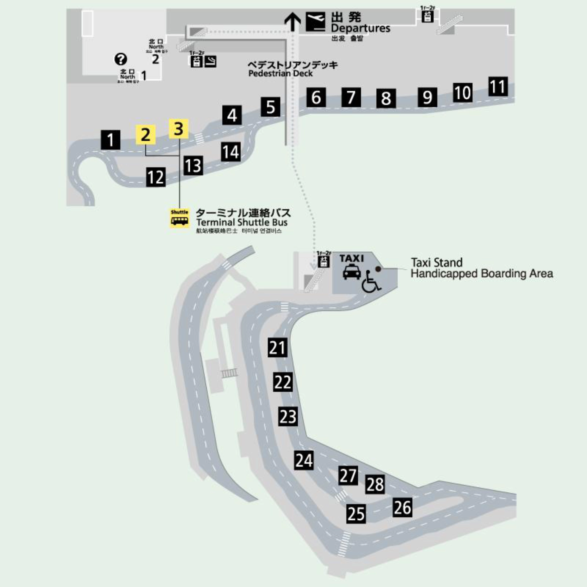 Narita International Airport Terminal 3 Shuttle Bus Stop 1 Map 2025