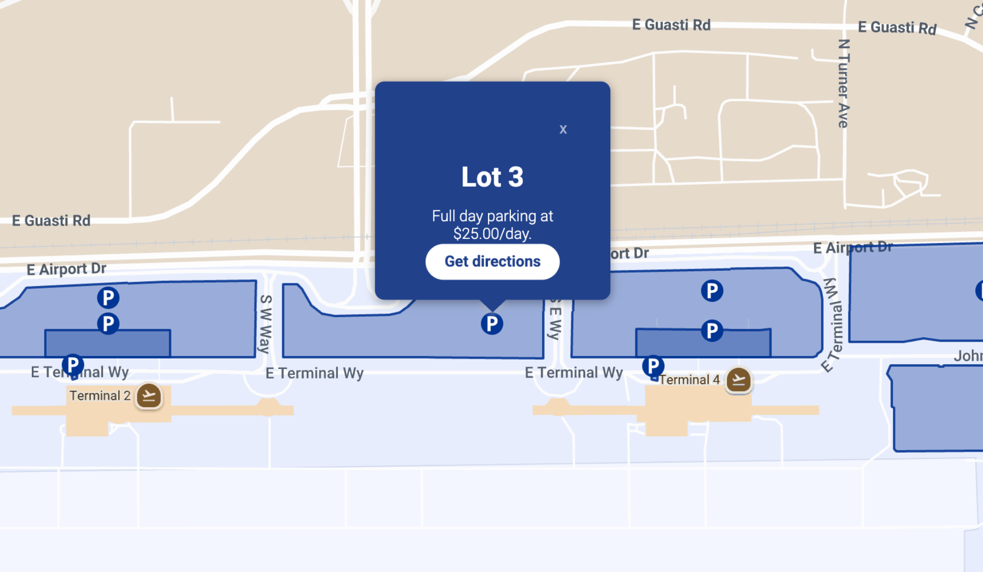 Ontario International Airport Terminal Lot 3 Parking Map 2025